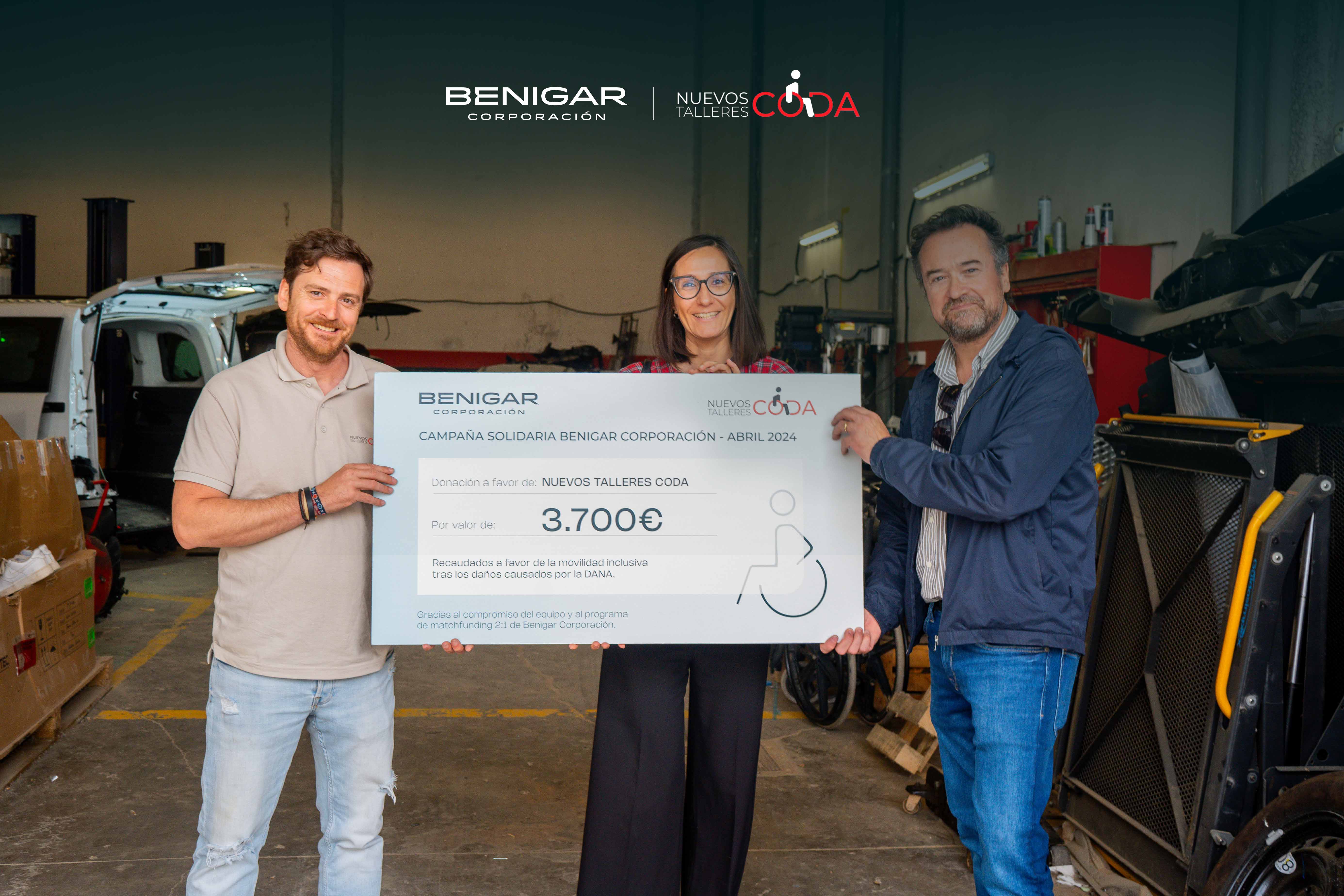 Benigar recauda 3.700 € para impulsar la movilidad inclusiva tras la DANA